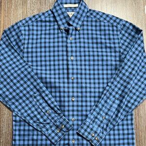 L.L. Bean Men's Blue Plaid Button Down Shirt